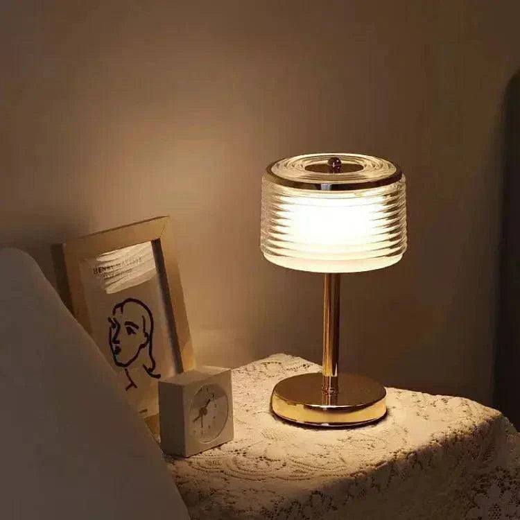 Aurelle Ring Table Lamp With Layered Transparent Shade