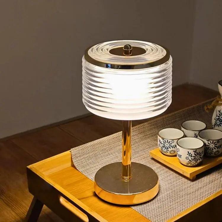 Aurelle Ring Table Lamp With Layered Transparent Shade