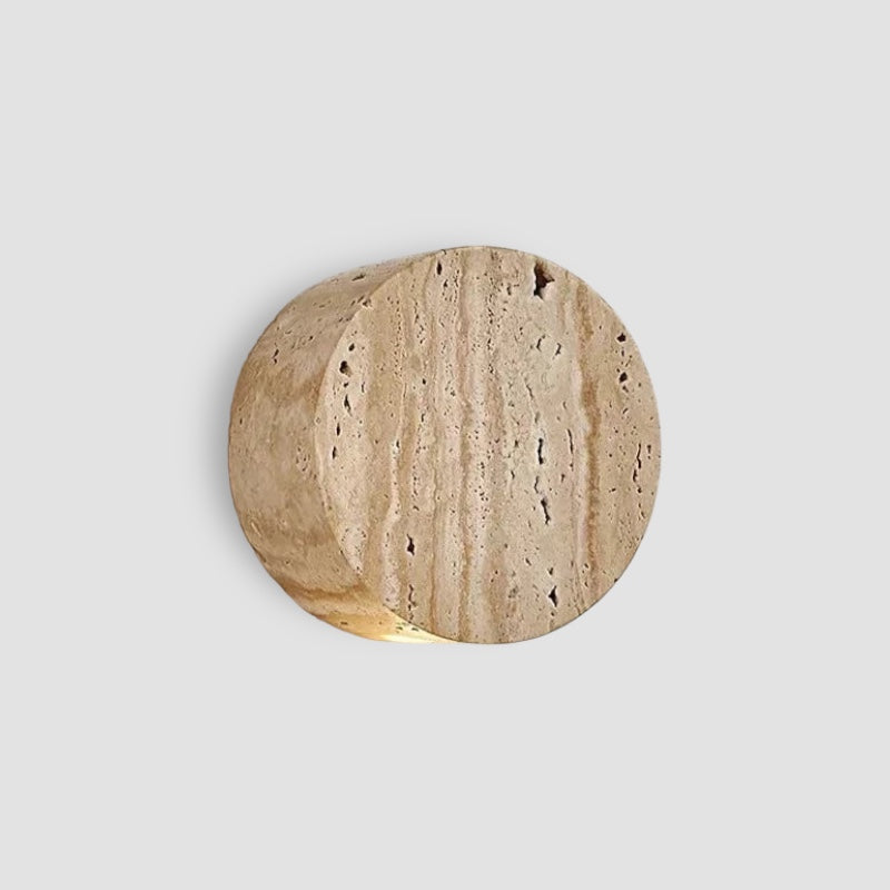 LumenVale Travertine Wall Sconce | Natural Marble Lighting