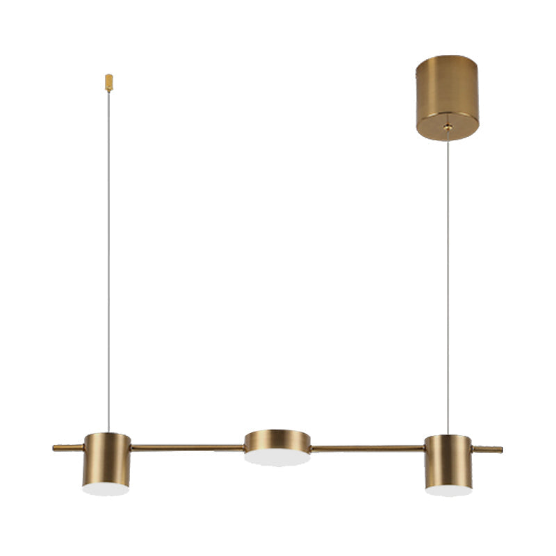 Lumarex Aluminum Drum Pendant Light in Black Gold Fixture