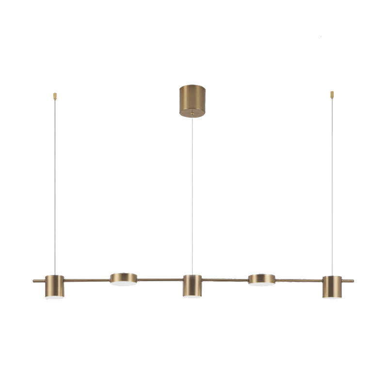 Lumarex Aluminum Drum Pendant Light in Black Gold Fixture