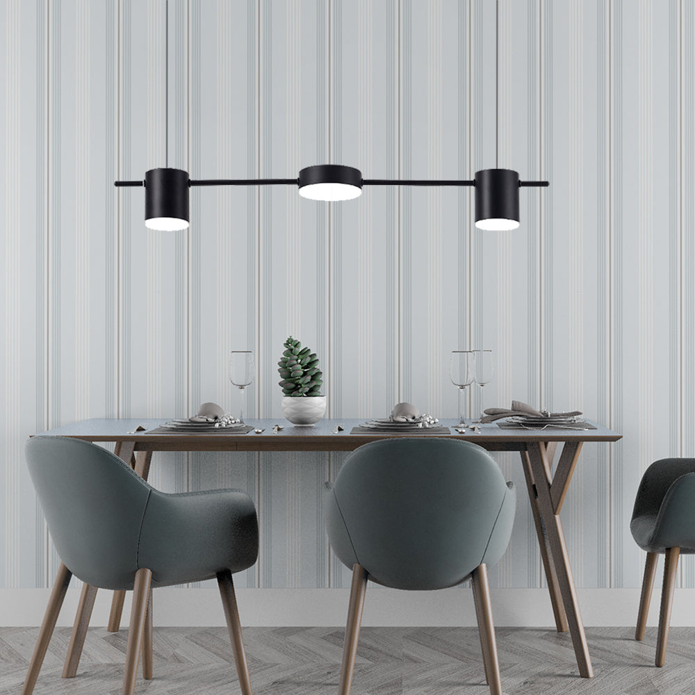Lumarex Aluminum Drum Pendant Light in Black Gold Fixture