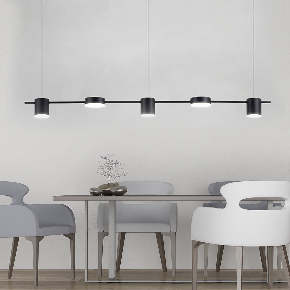 Lumarex Aluminum Drum Pendant Light in Black Gold Fixture