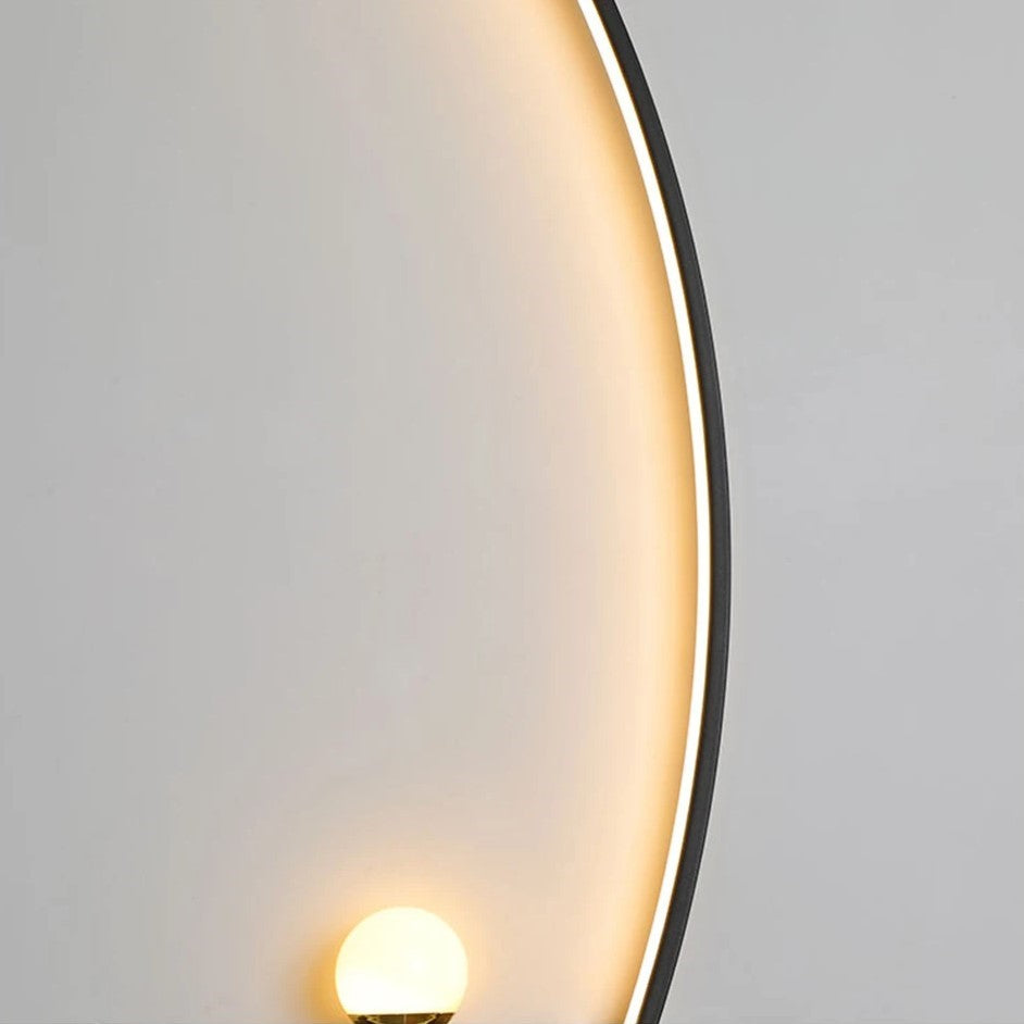 AstraGlow | Minimalist LED Wall Lamp in Matte Black & Gold