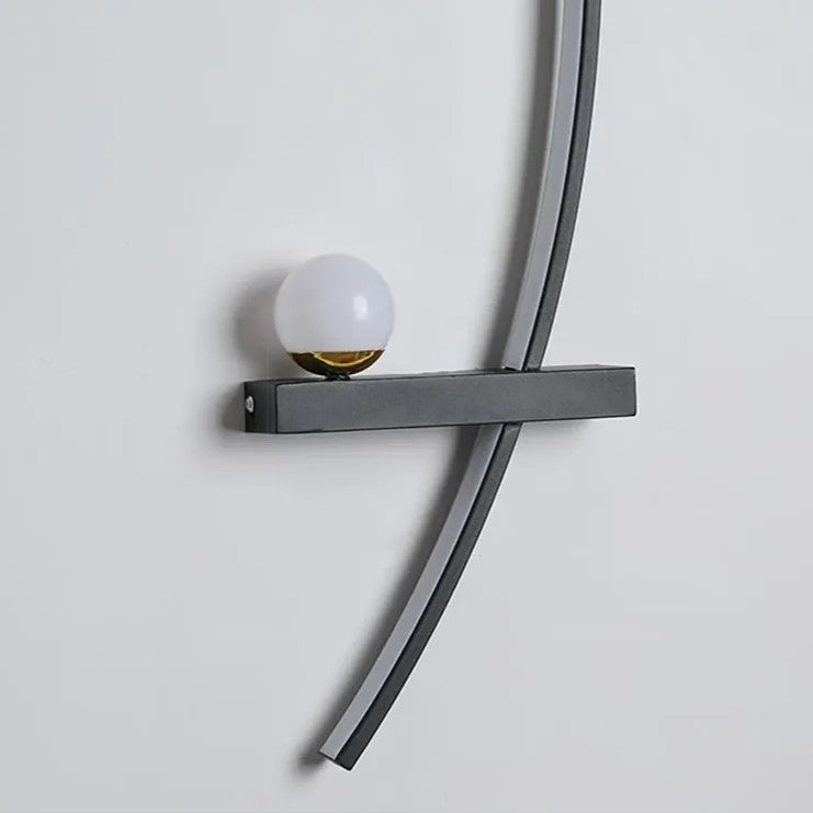 AstraGlow | Minimalist LED Wall Lamp in Matte Black & Gold