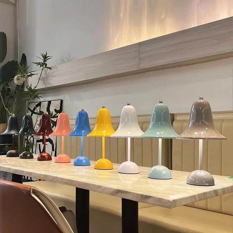 LumaCove | Rechargeable Touch Table Lamp, Brushed Metal