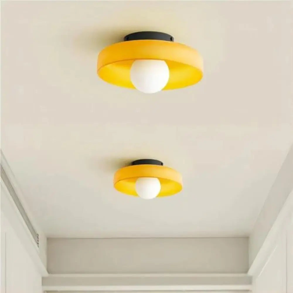 Elara Modern Disc Wall Lamp With Bold Color Accents