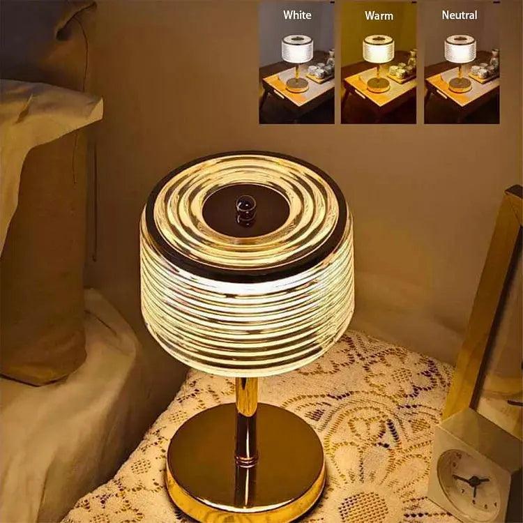 Aurelle Ring Table Lamp With Layered Transparent Shade
