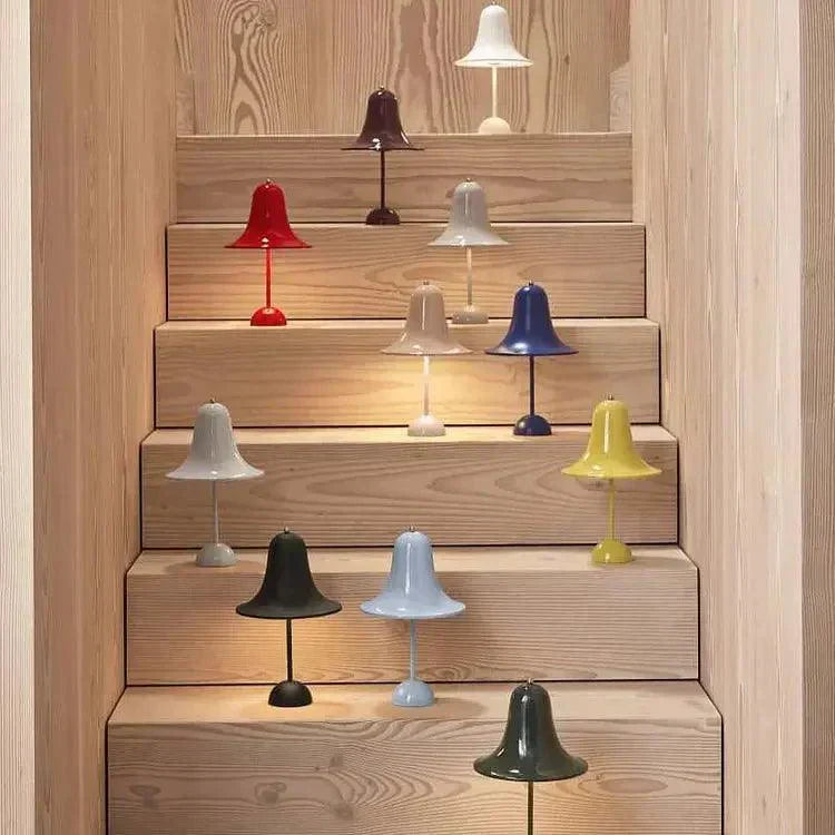 LumaCove | Rechargeable Touch Table Lamp, Brushed Metal
