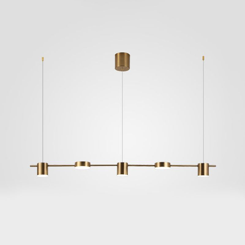 Lumarex Aluminum Drum Pendant Light in Black Gold Fixture
