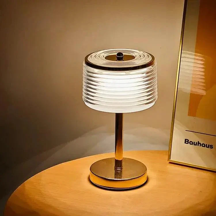Aurelle Ring Table Lamp With Layered Transparent Shade