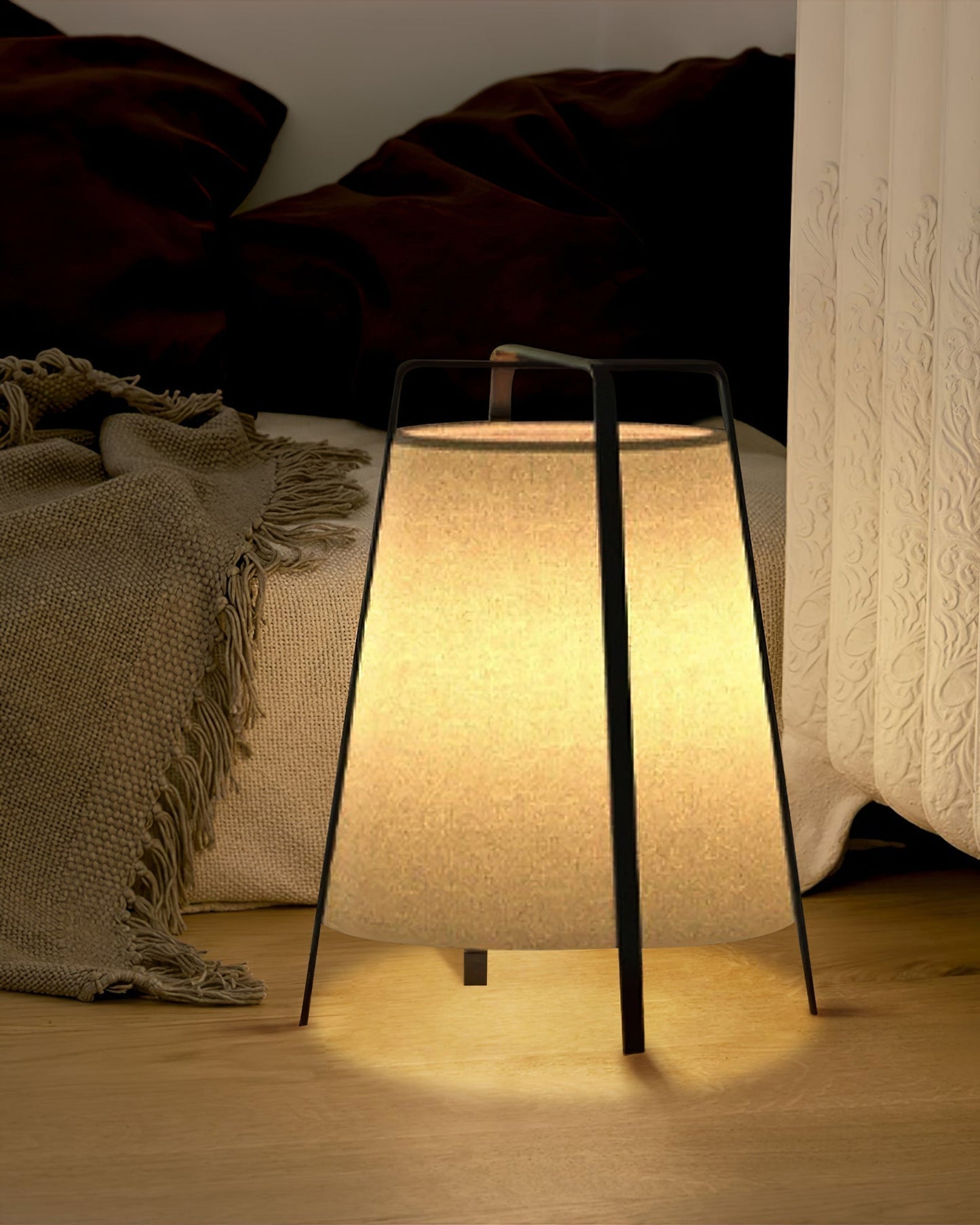 HikariLoom Table Lamp With Japanese Inspired Soft Glow