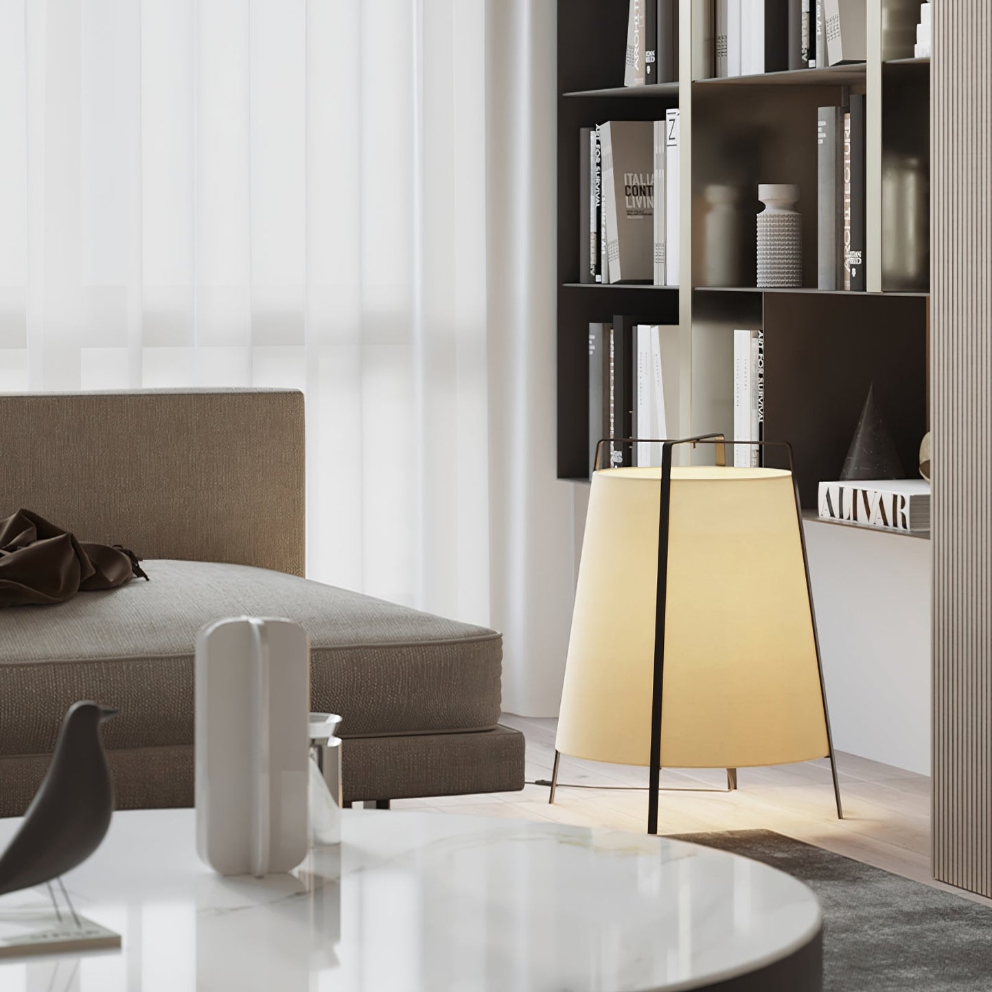 HikariLoom Table Lamp With Japanese Inspired Soft Glow