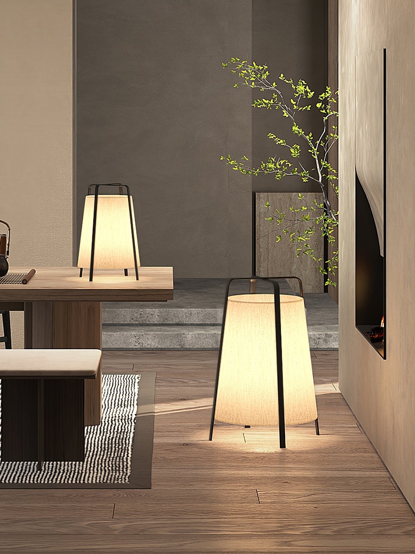 HikariLoom Table Lamp With Japanese Inspired Soft Glow
