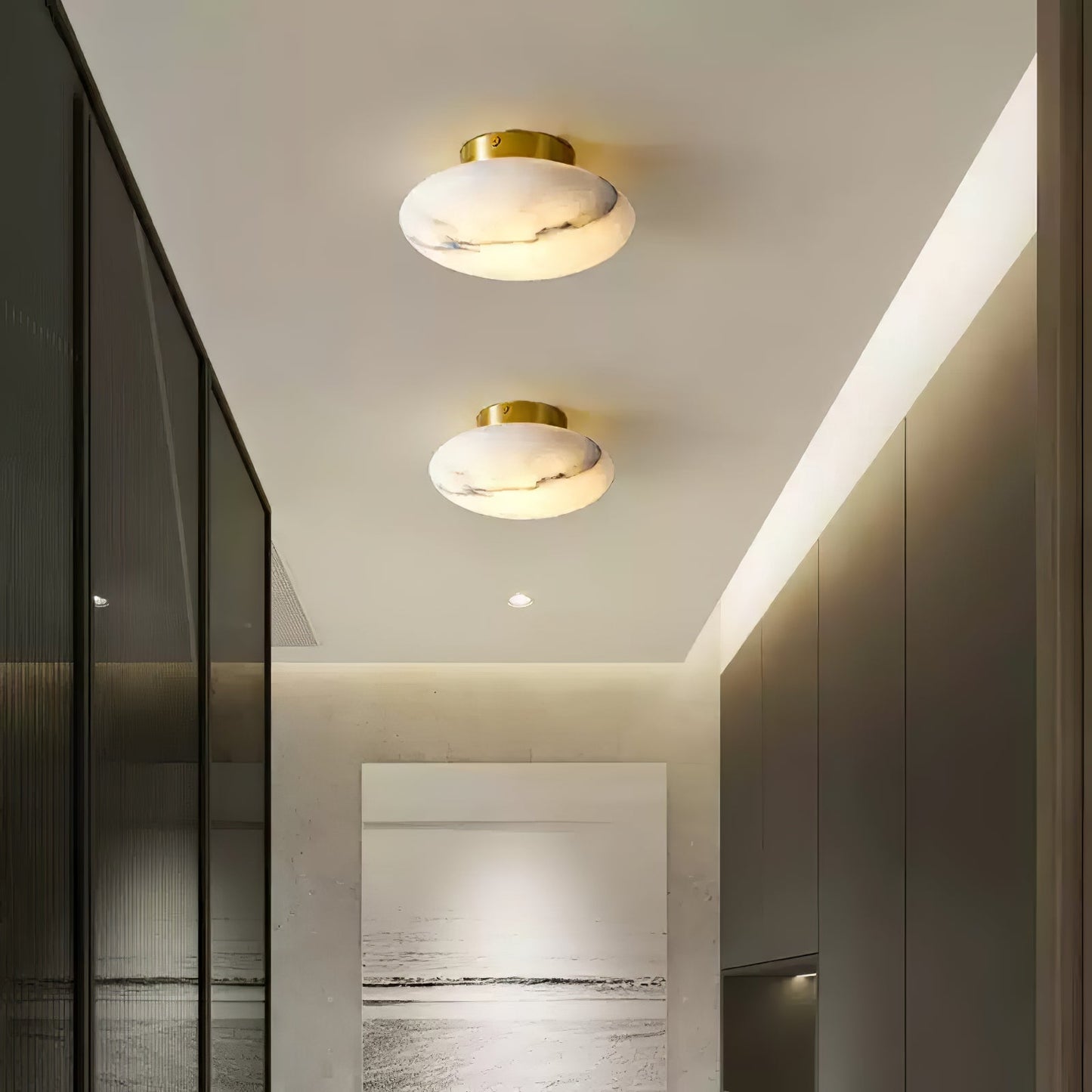 LioraGlow | Oval Alabaster Wall Sconce Soft Diffused Light