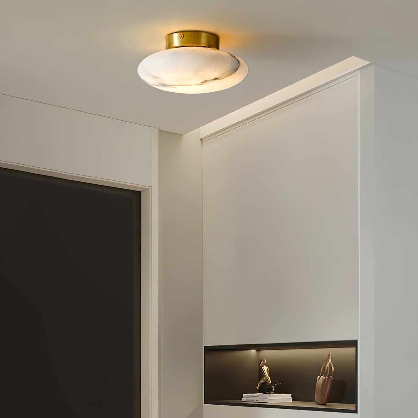 LioraGlow | Oval Alabaster Wall Sconce Soft Diffused Light
