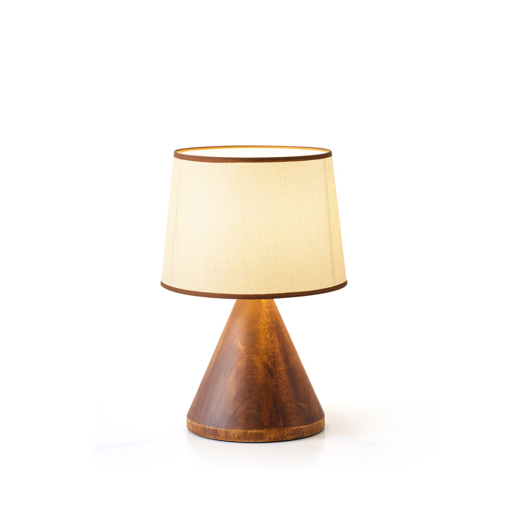 LioraWood | Table Lamp With Wooden Base And Warm, Soft Glow