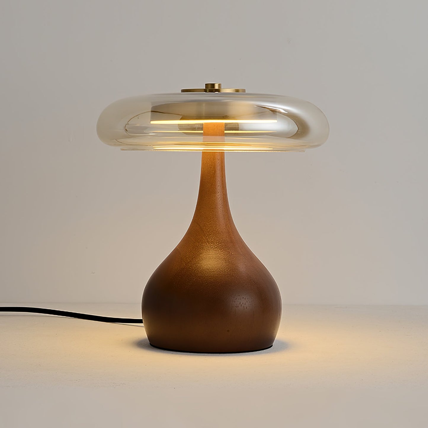 Averly | Wood & Brass LED Table Lamp For Ambient Lighting