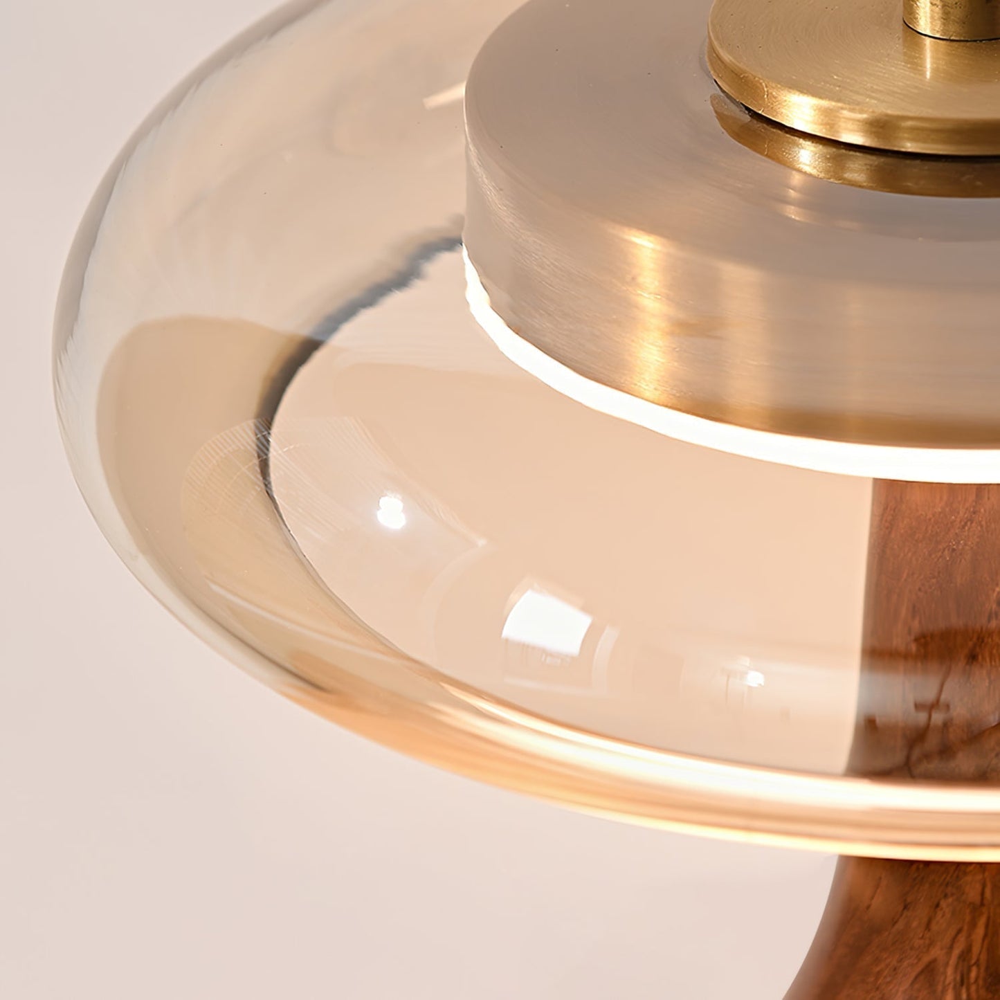Averly | Wood & Brass LED Table Lamp For Ambient Lighting