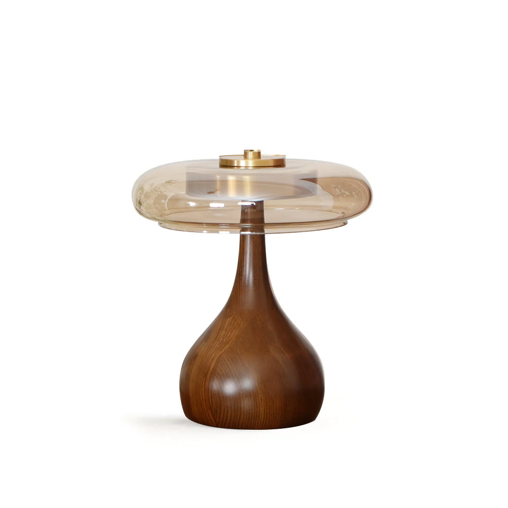 Averly | Wood & Brass LED Table Lamp For Ambient Lighting