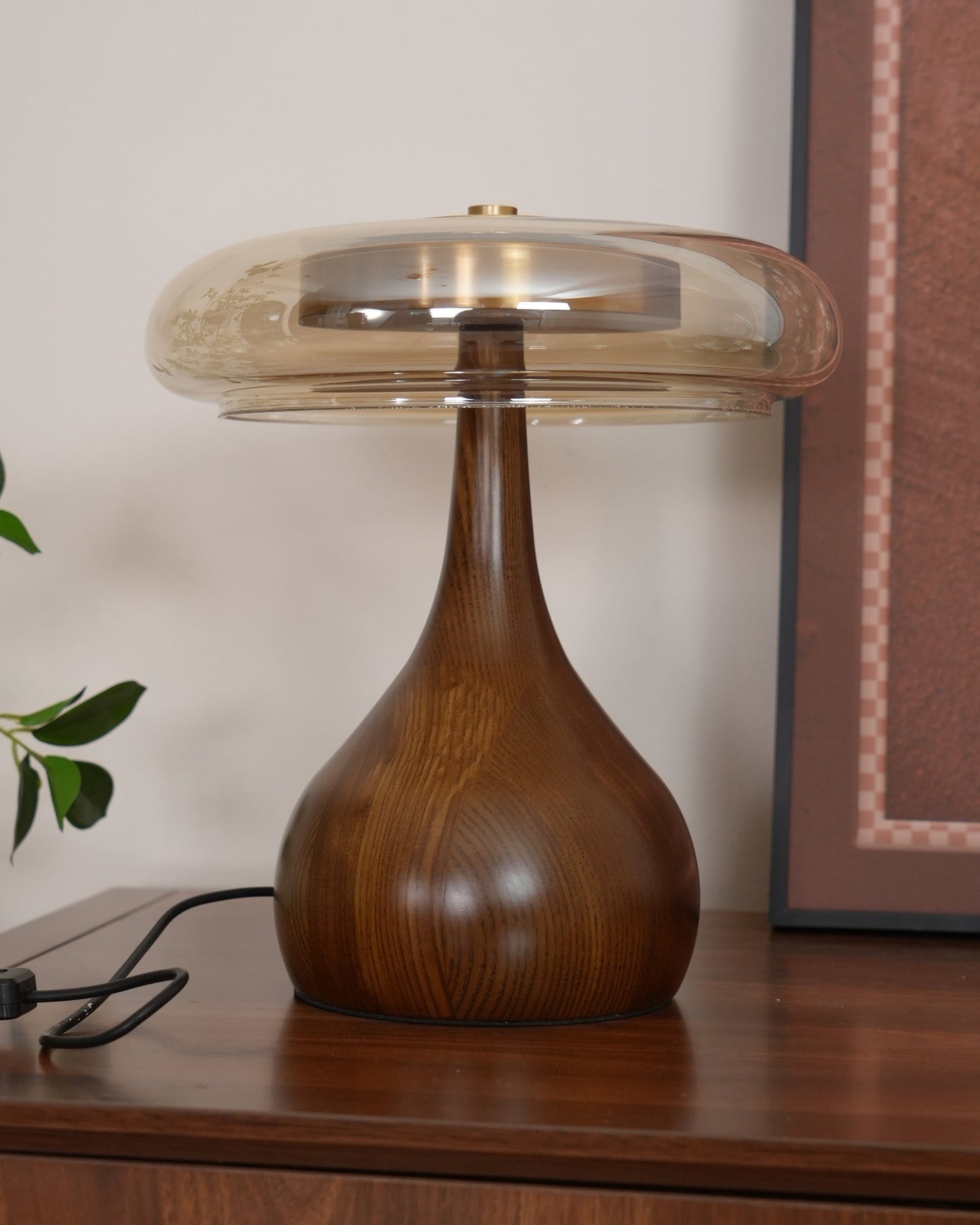 Averly | Wood & Brass LED Table Lamp For Ambient Lighting