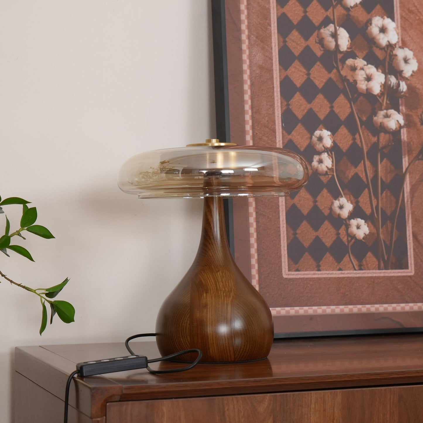 Averly | Wood & Brass LED Table Lamp For Ambient Lighting