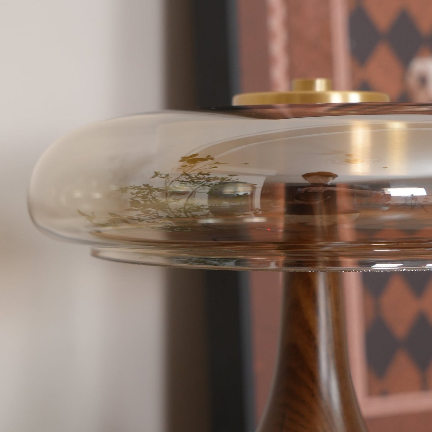 Averly | Wood & Brass LED Table Lamp For Ambient Lighting