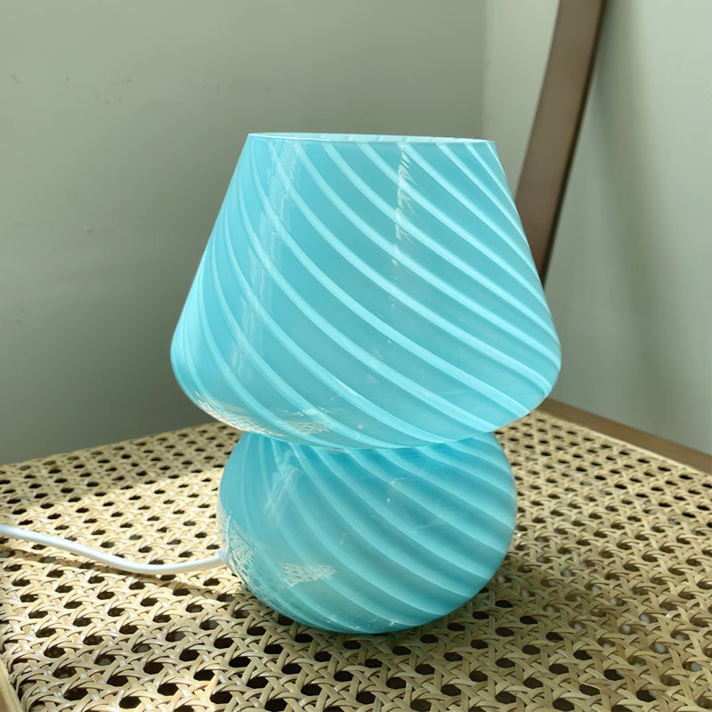 Caelora Crystal Table Lamp With Textured Glass Globe
