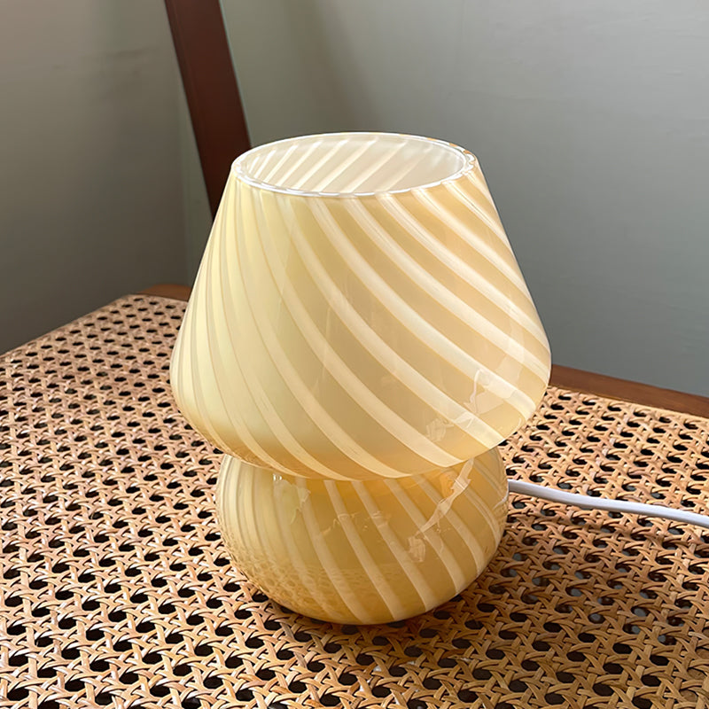 Caelora Crystal Table Lamp With Textured Glass Globe
