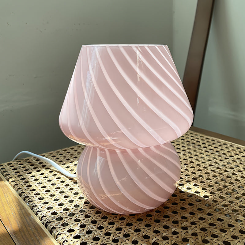 Caelora Crystal Table Lamp With Textured Glass Globe