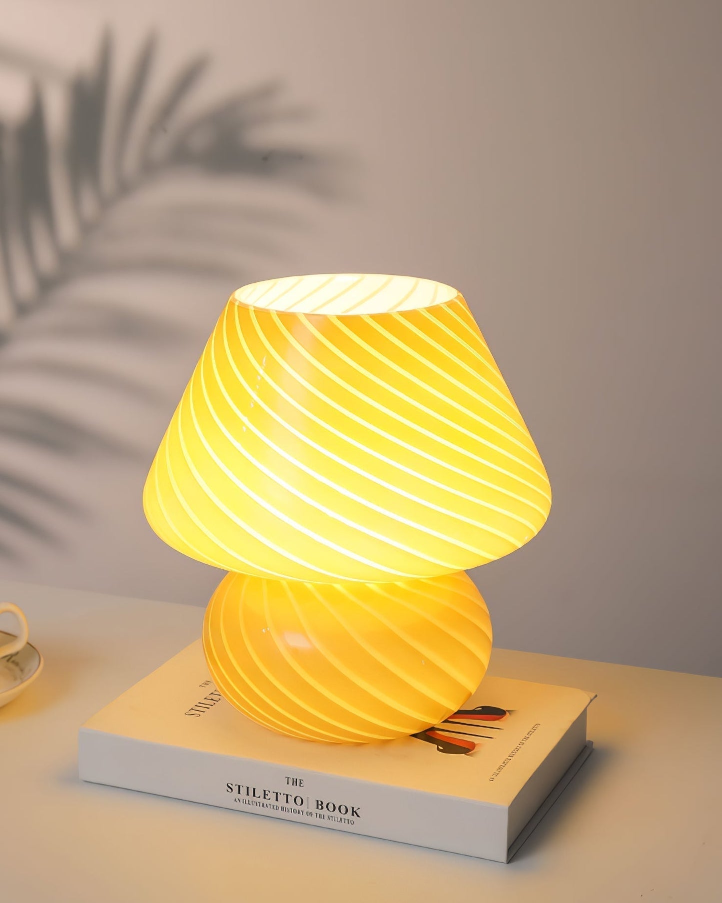 Caelora Crystal Table Lamp With Textured Glass Globe