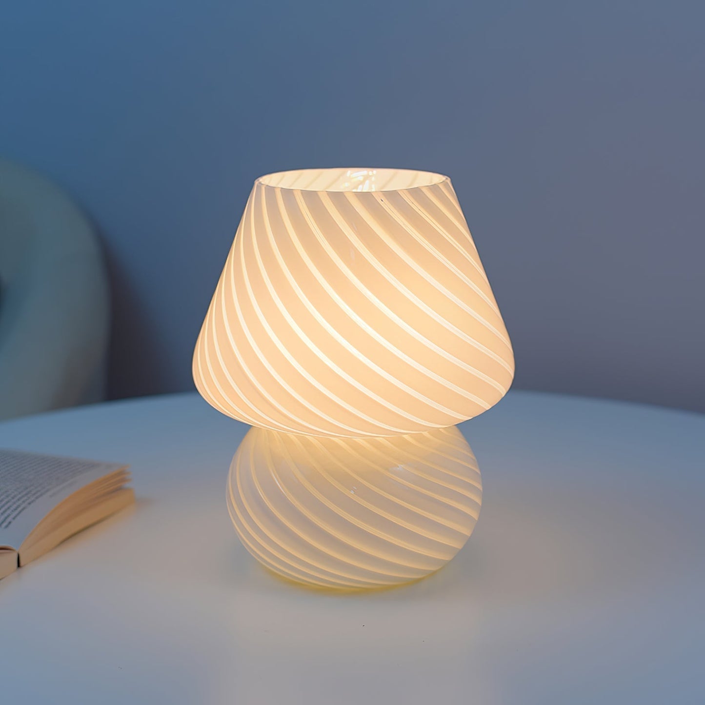 Caelora Crystal Table Lamp With Textured Glass Globe