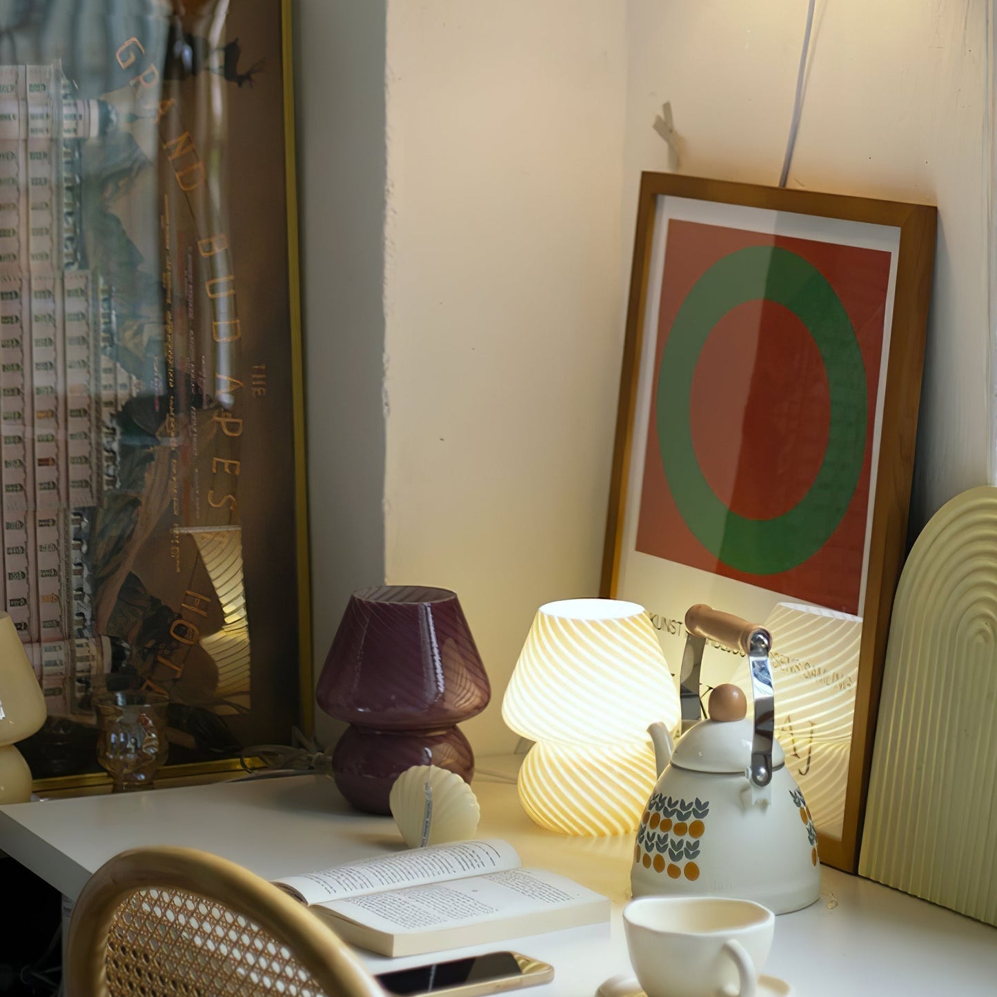 Caelora Crystal Table Lamp With Textured Glass Globe