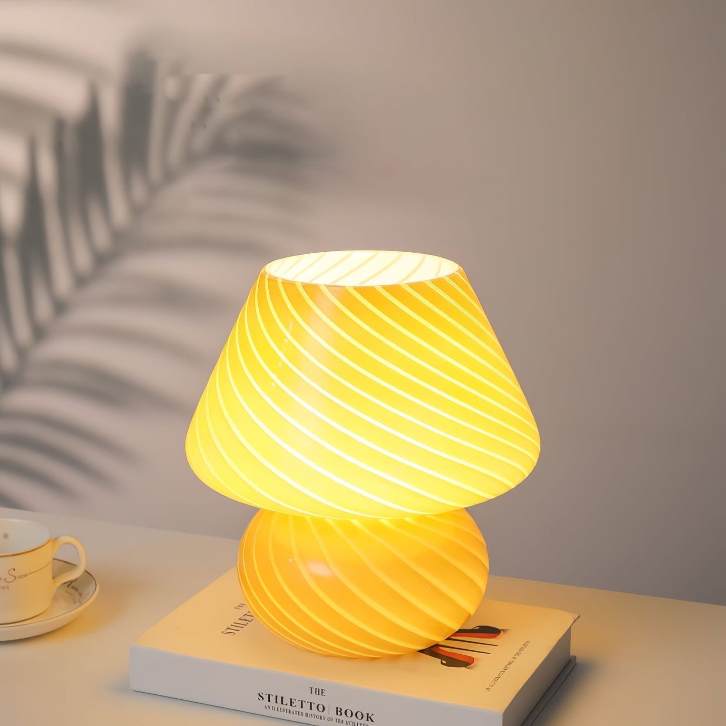 Caelora Crystal Table Lamp With Textured Glass Globe