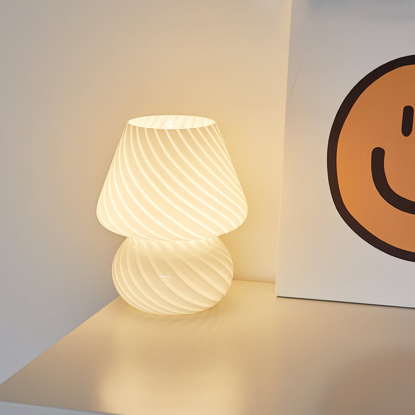 Caelora Crystal Table Lamp With Textured Glass Globe