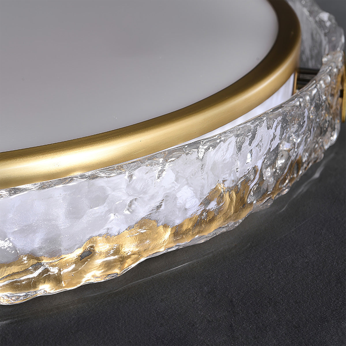 Veloria | Modern Glass Ceiling Light With Gold Finish