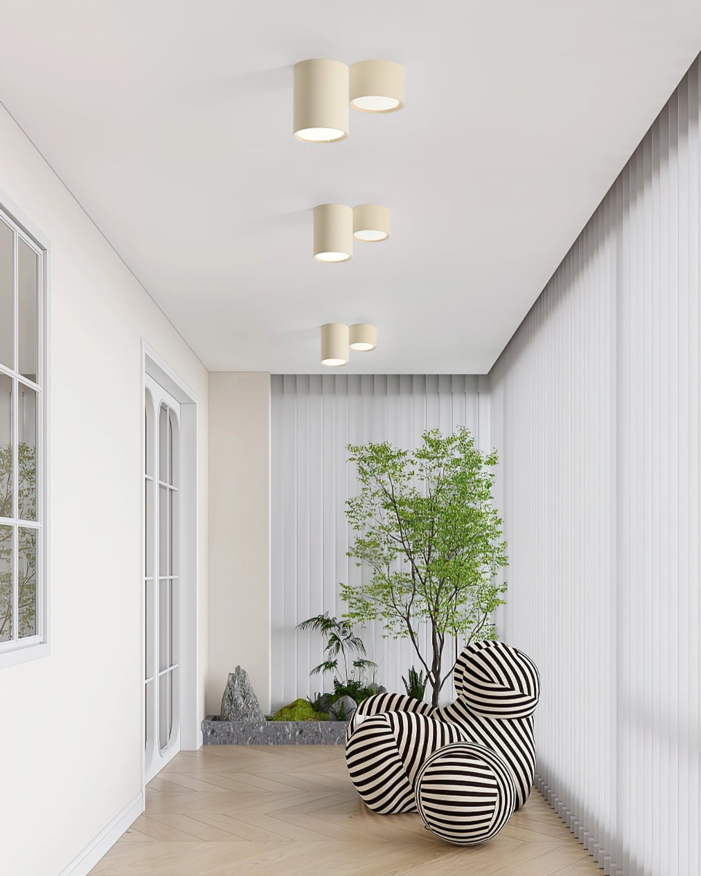 AveraGlow Modern Metal Ceiling Light With Gentle Glow