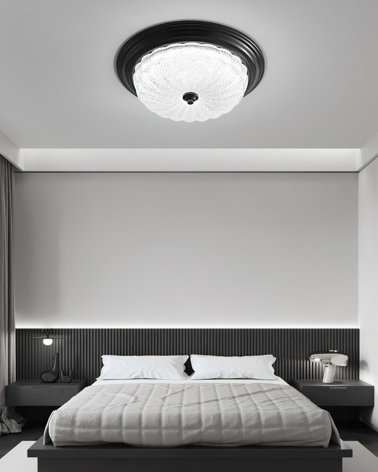 Lorian | Brass Finish Minimalist Ceiling Light, Warm Glow
