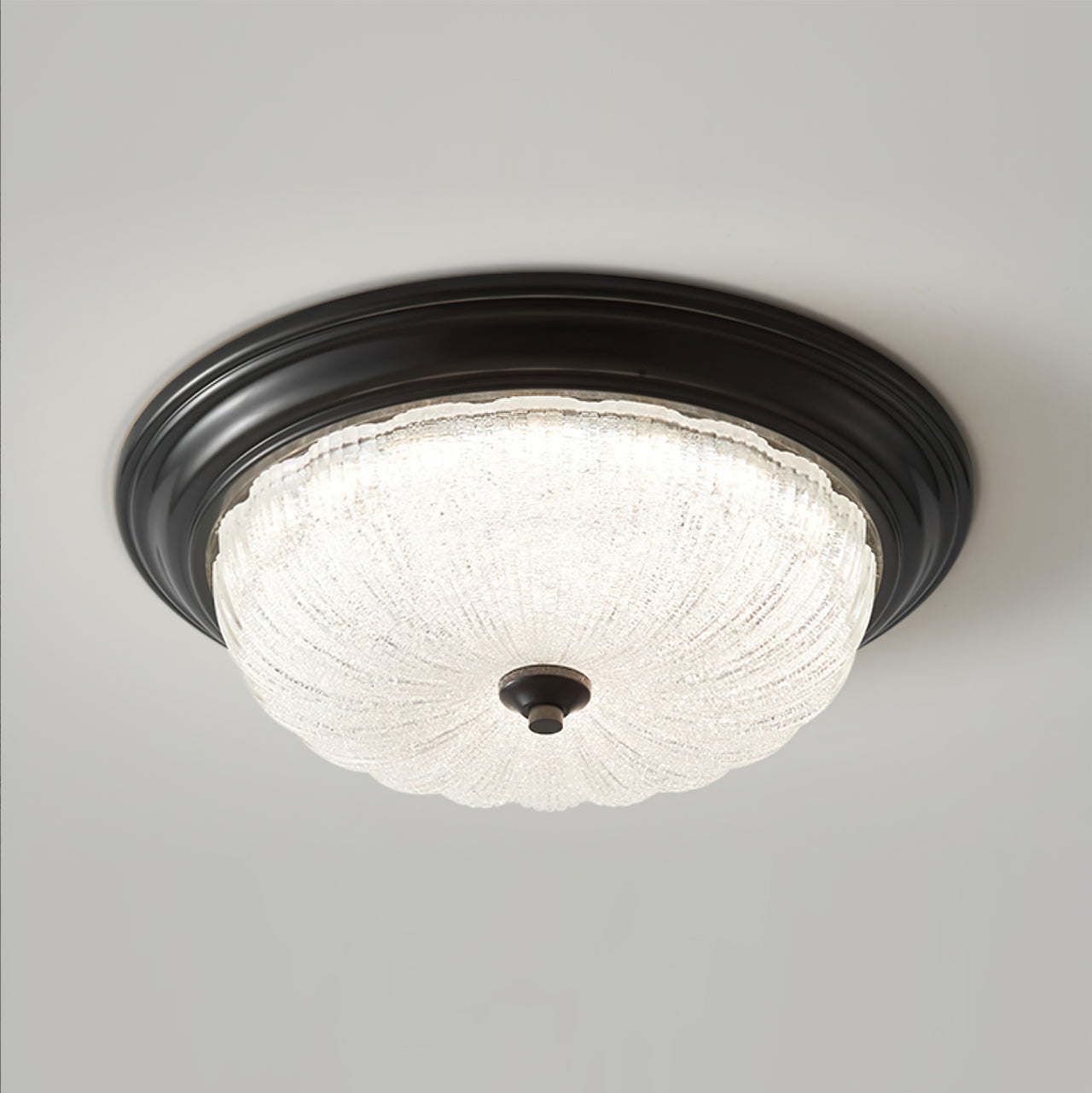 Lorian | Brass Finish Minimalist Ceiling Light, Warm Glow