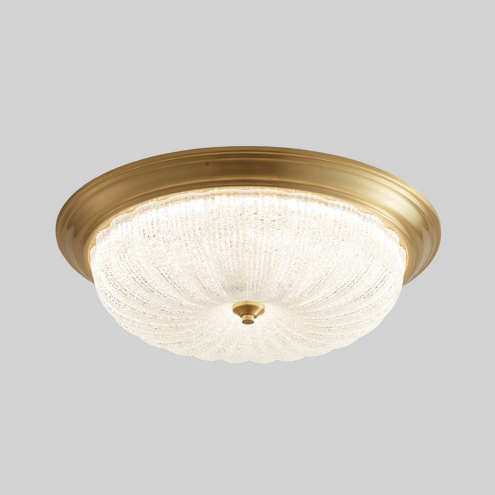 Lorian | Brass Finish Minimalist Ceiling Light, Warm Glow