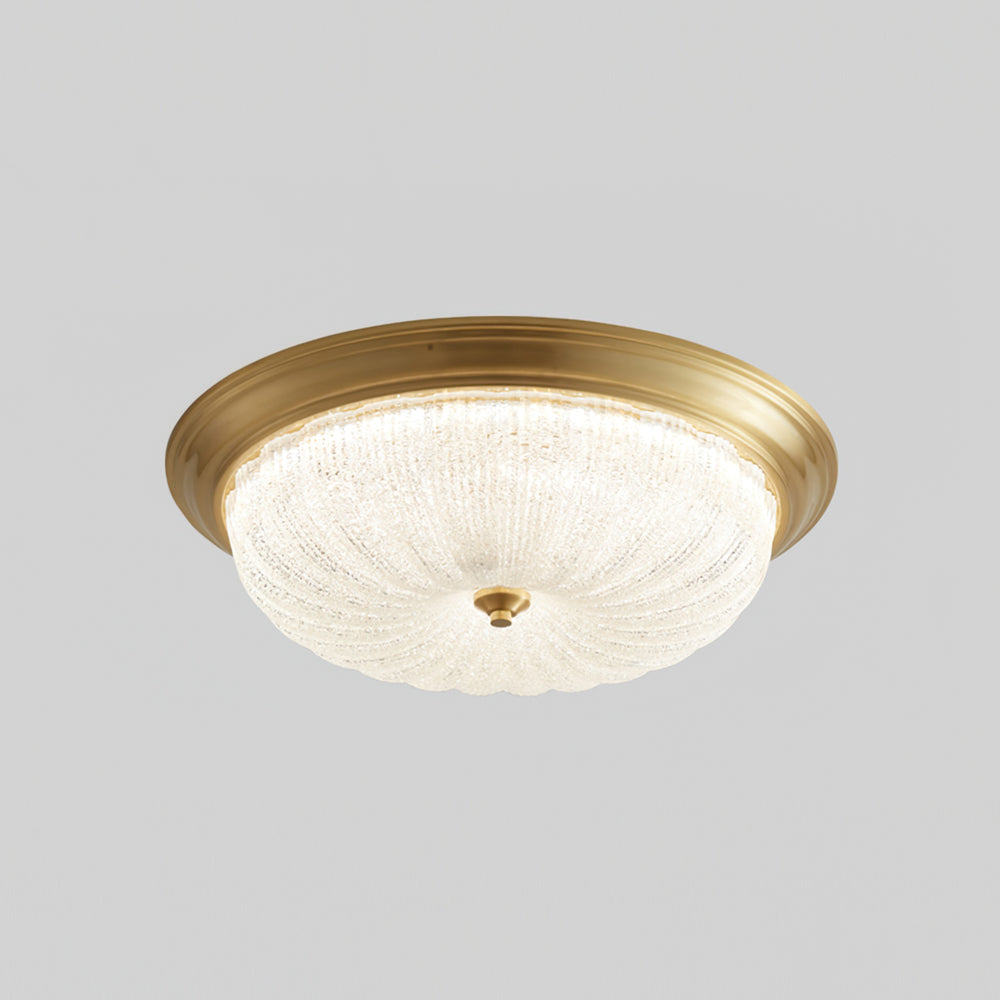 Lorian | Brass Finish Minimalist Ceiling Light, Warm Glow
