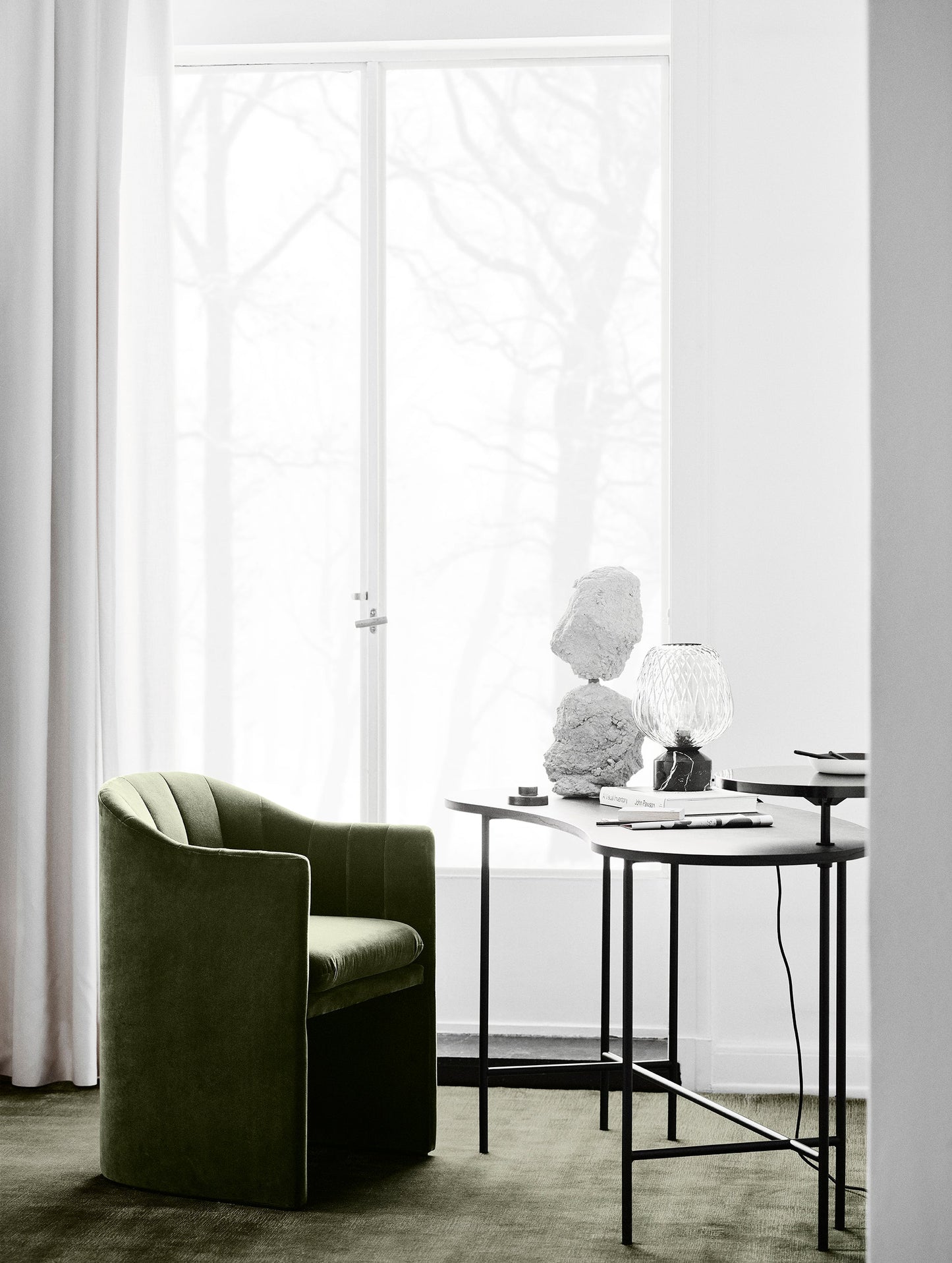 Luma Quilted Glass Table Lamp With Soft Marble Glow