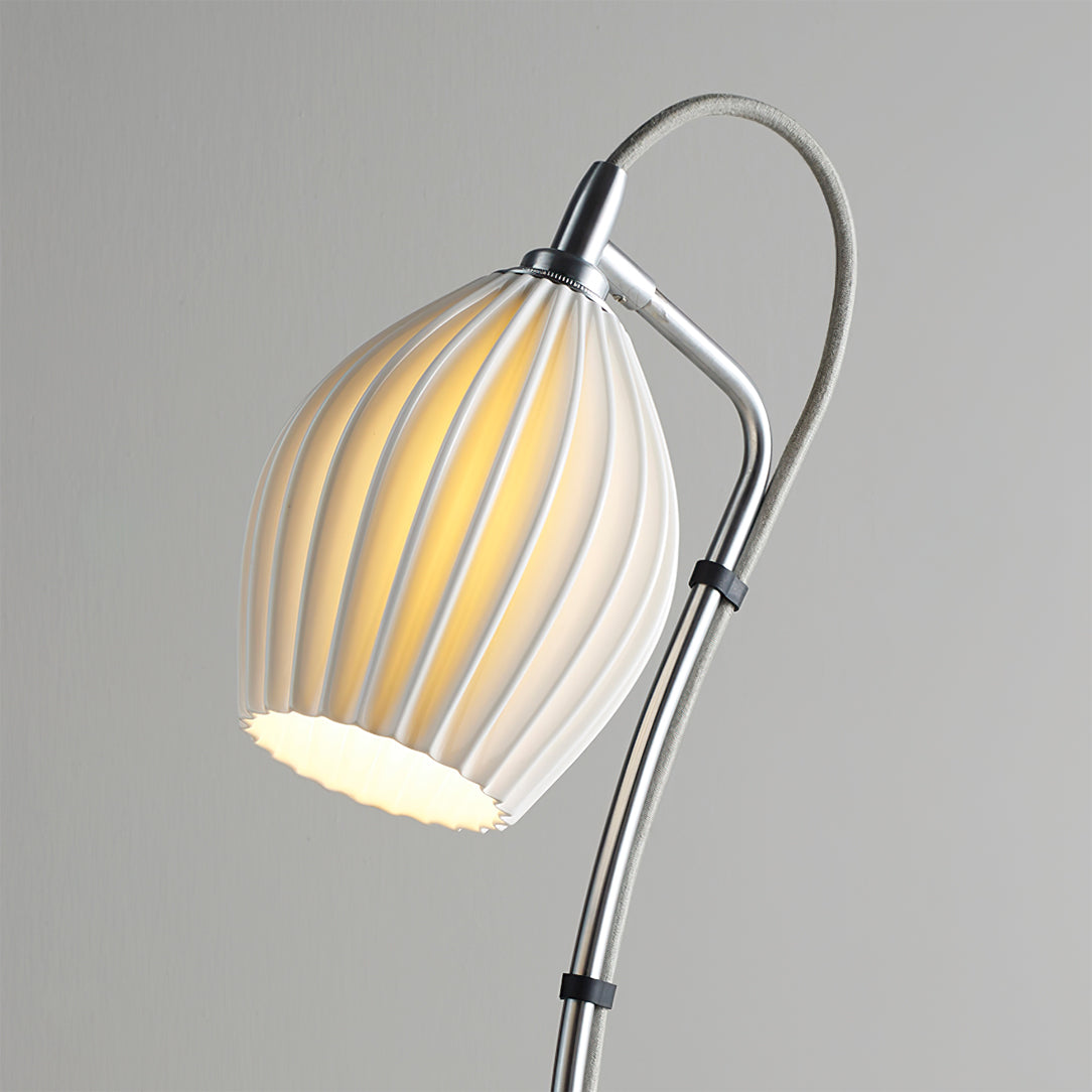 Arielle | Elegant Ceramic Table Lamp With Ribbed Shade
