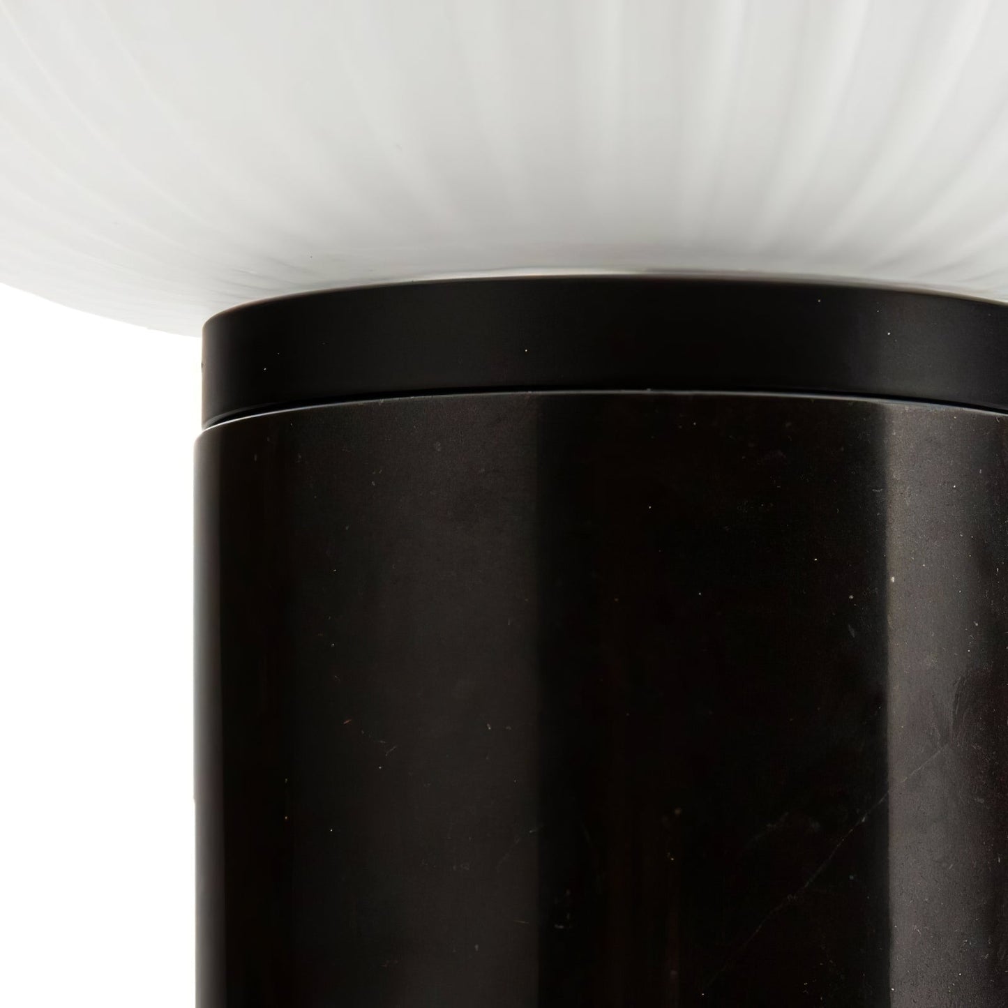 Aurelle Table Lamp With Black Marble Base And Frosted Glass