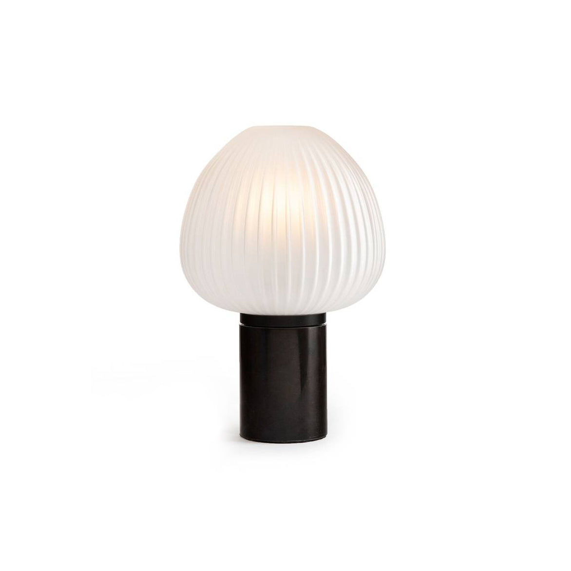Aurelle Table Lamp With Black Marble Base And Frosted Glass