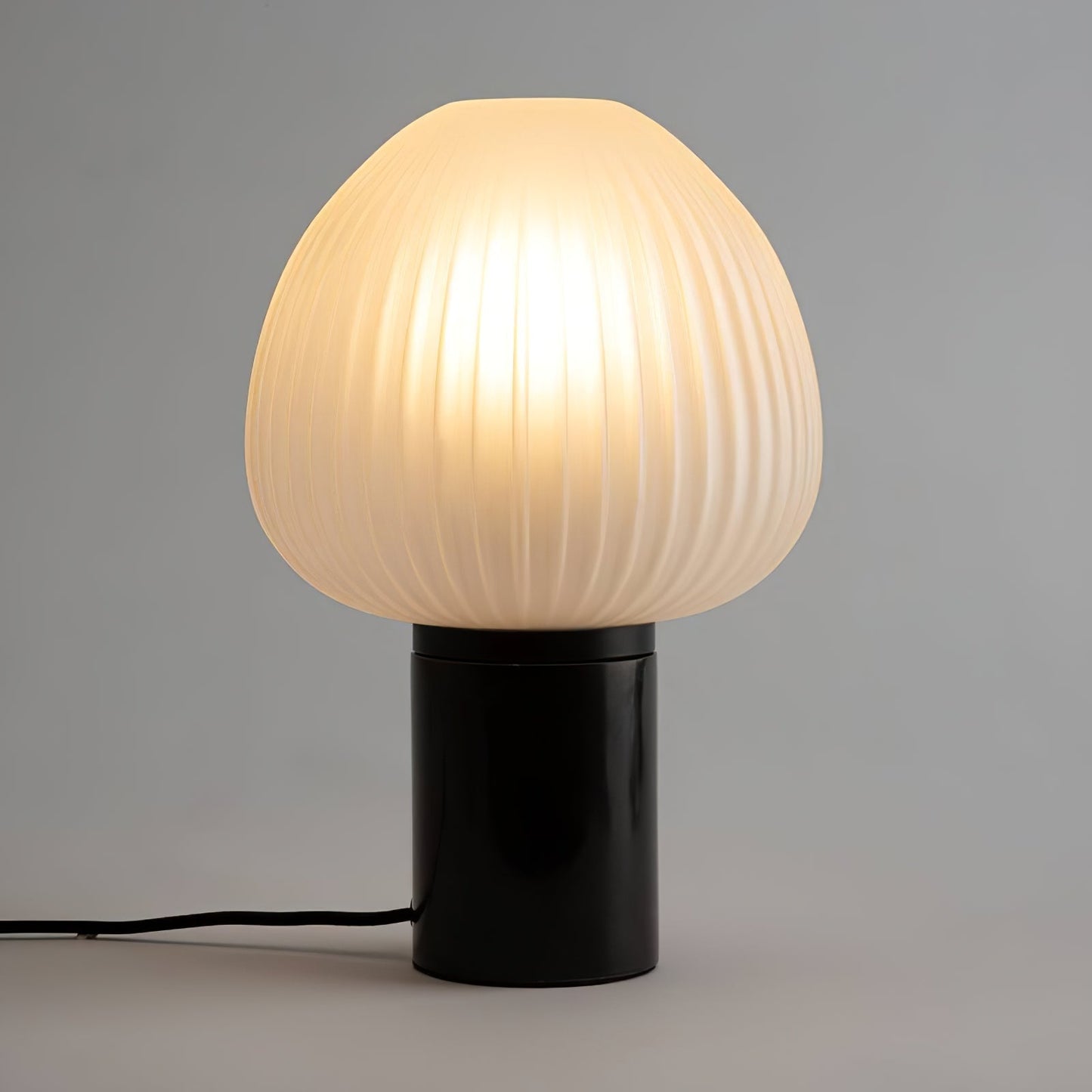 Aurelle Table Lamp With Black Marble Base And Frosted Glass
