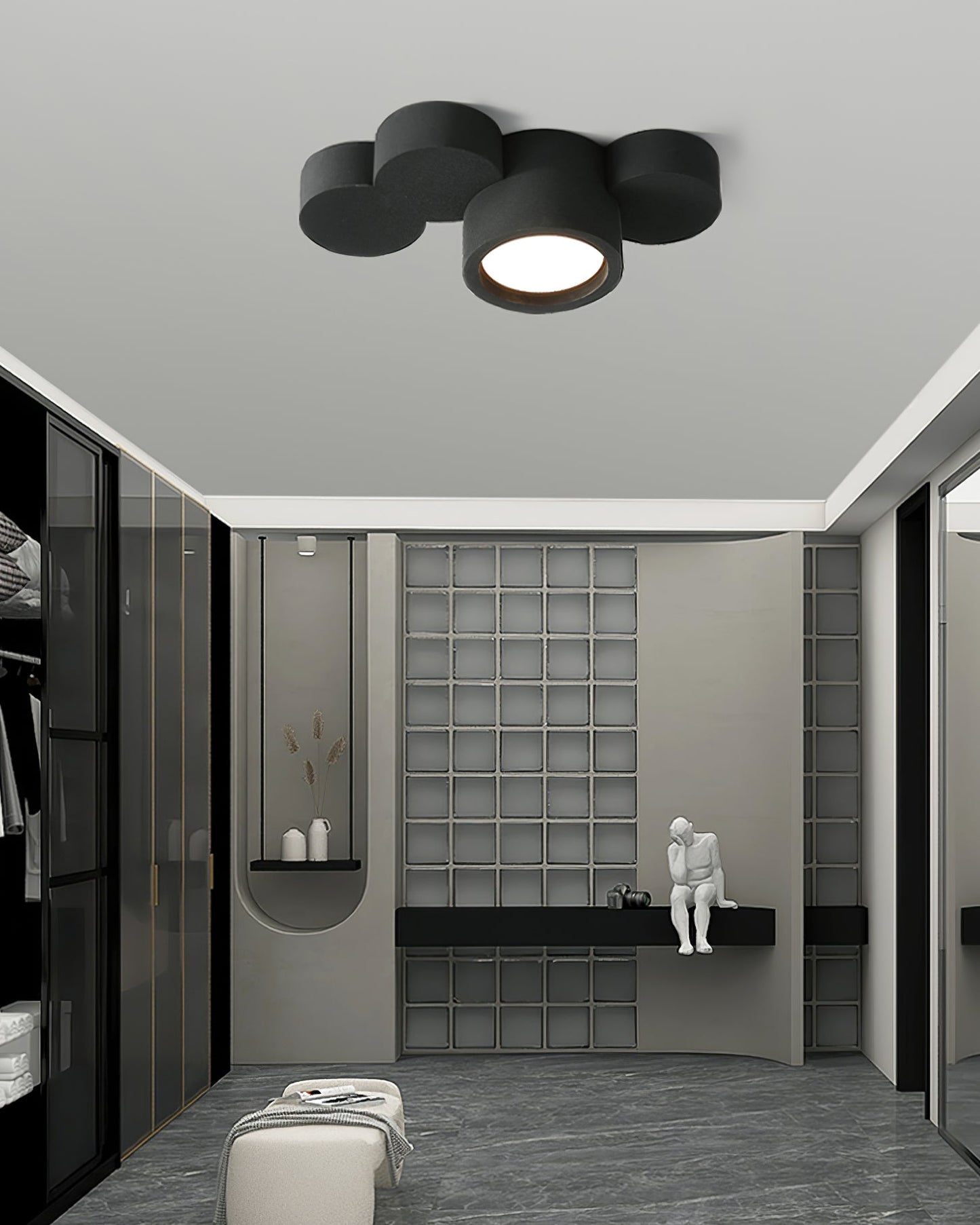 Lunara Paintable Round Ceiling Light For Modern Interiors