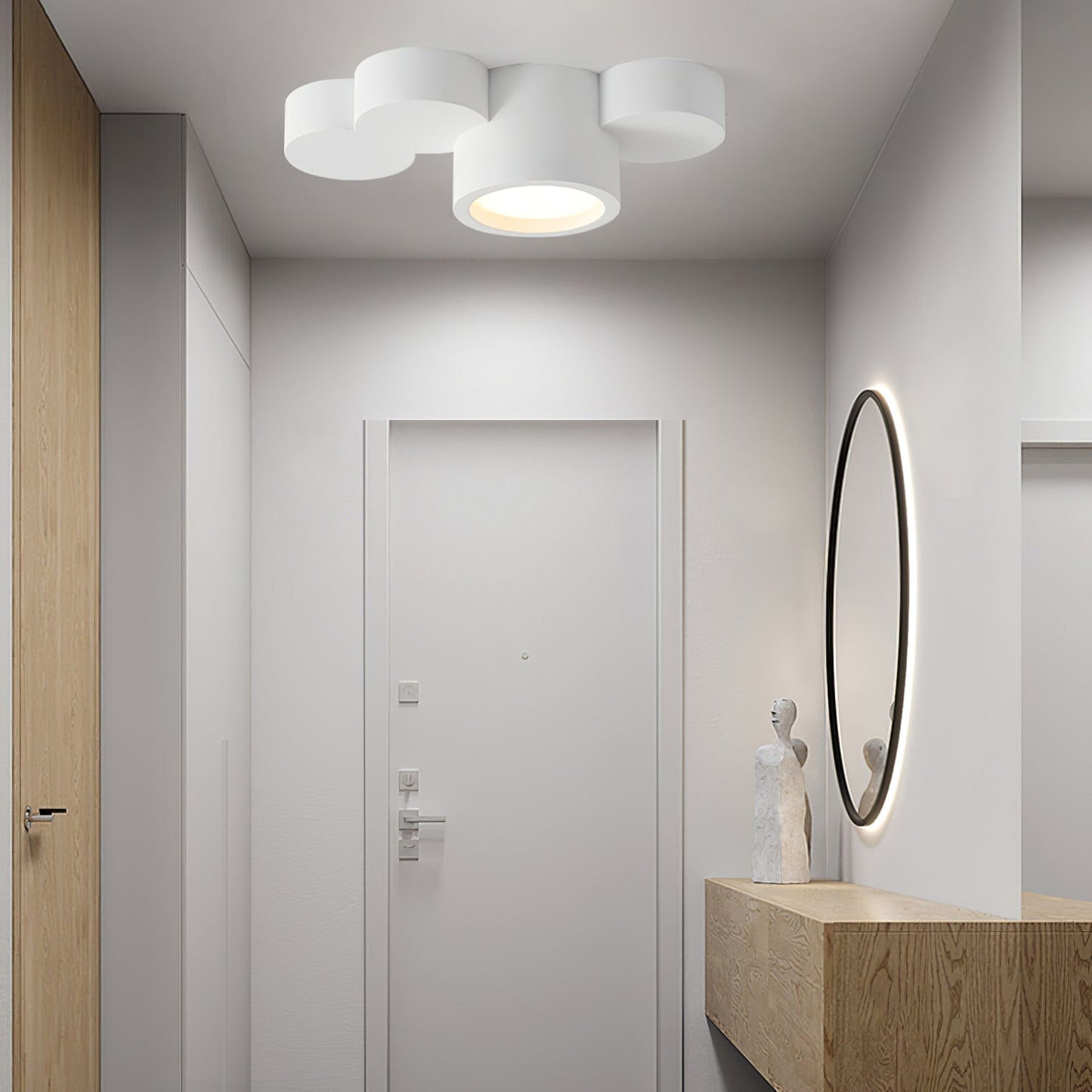 Lunara Paintable Round Ceiling Light For Modern Interiors