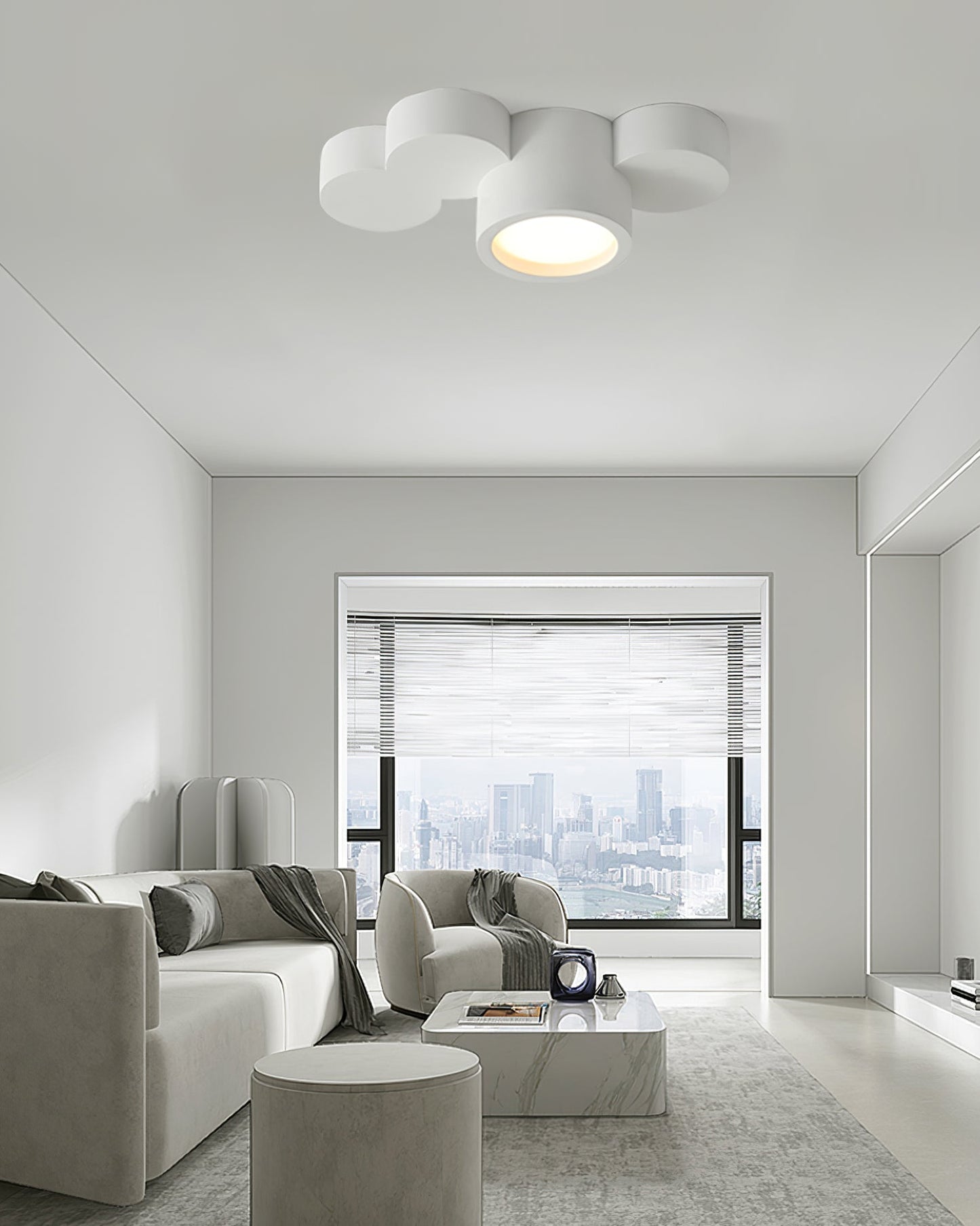 Lunara Paintable Round Ceiling Light For Modern Interiors