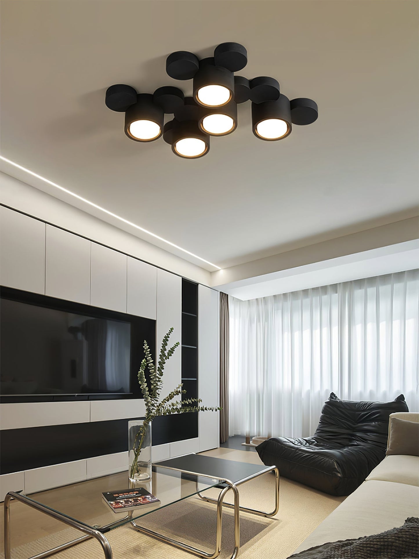 Lunara Paintable Round Ceiling Light For Modern Interiors